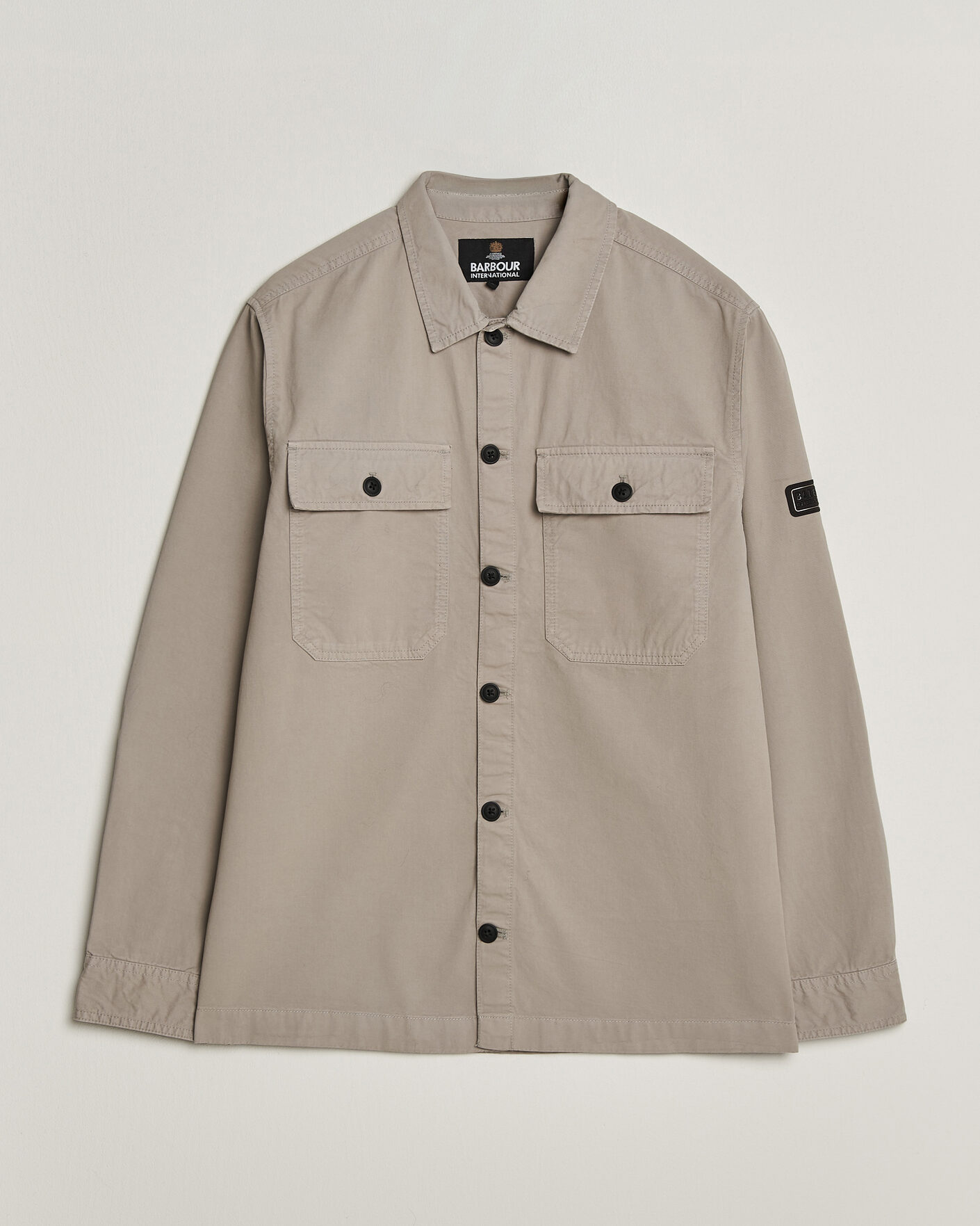 Herre | Skjorter | Barbour International | Arlo Cotton Overshirt Concrete