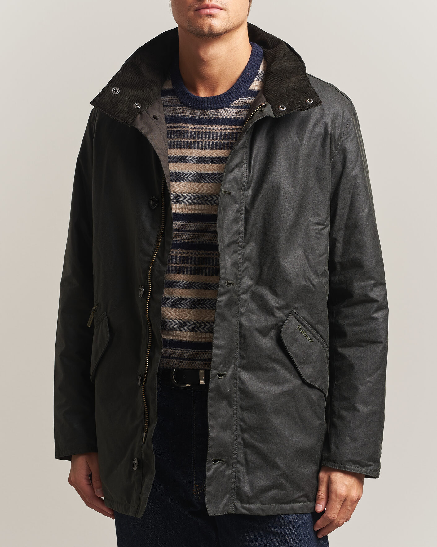 Herre | Jakker | Barbour Lifestyle | Modern Powell Wax Jacket Sage