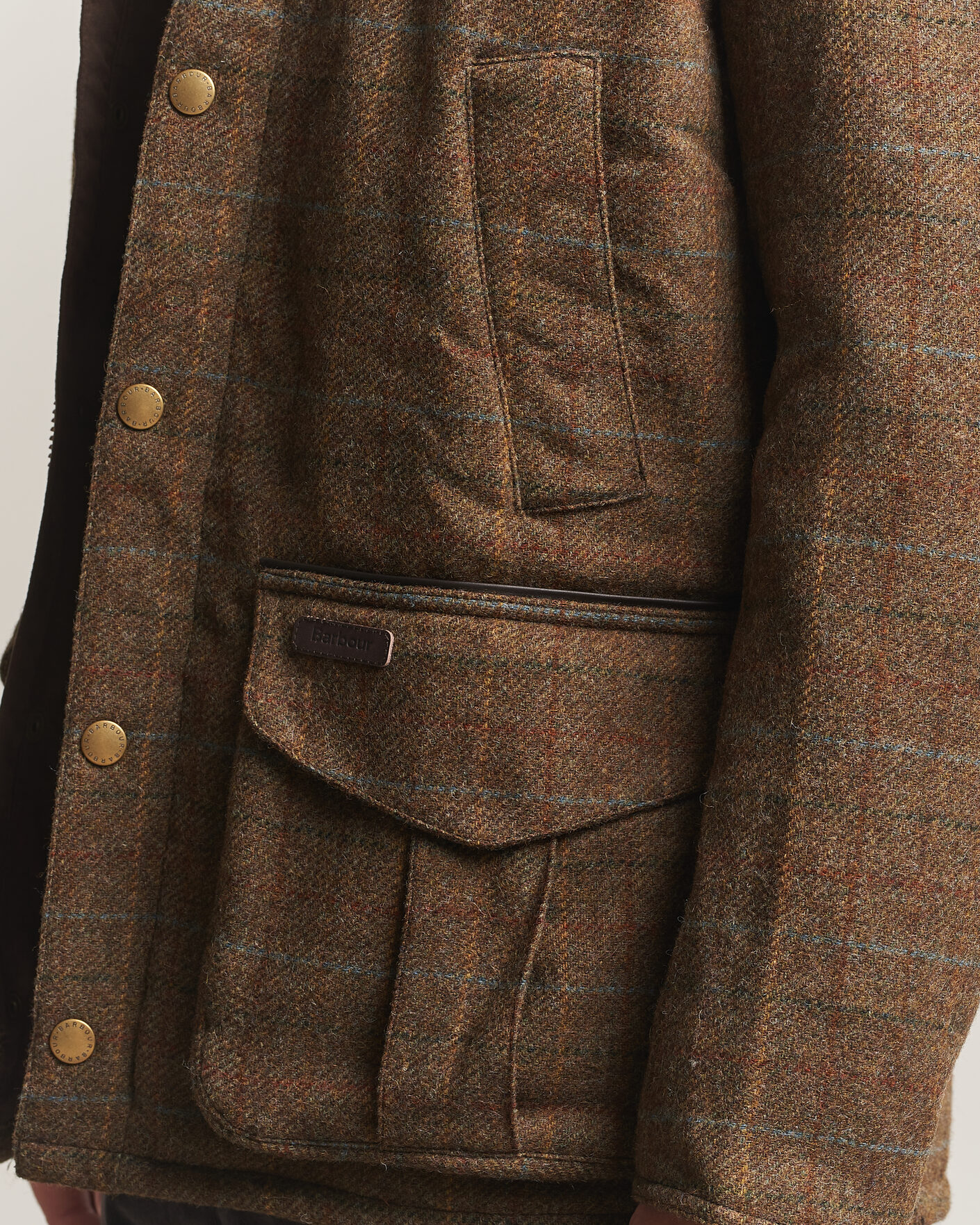 Herre | Jakker | Barbour Lifestyle | Hereford Tweed Wool Jacket Moss Green