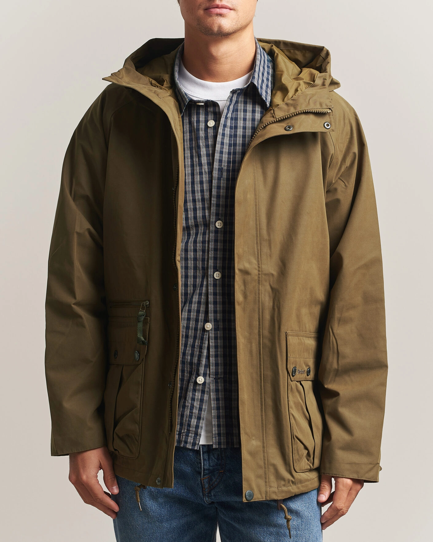 Herre | Jakker | Barbour Lifestyle | Re-Engineered Aikwood Waterproof Jacket Beech