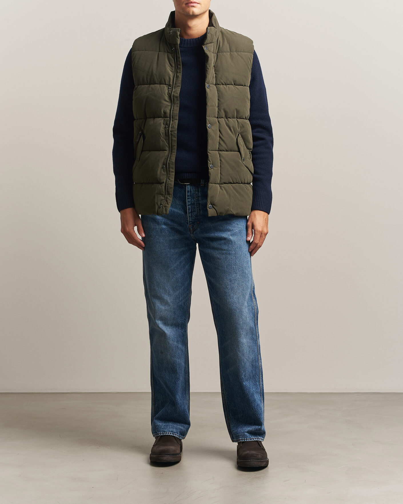 Herre | Vester | Barbour Lifestyle | Powell Puffer Gilet Dark Sage