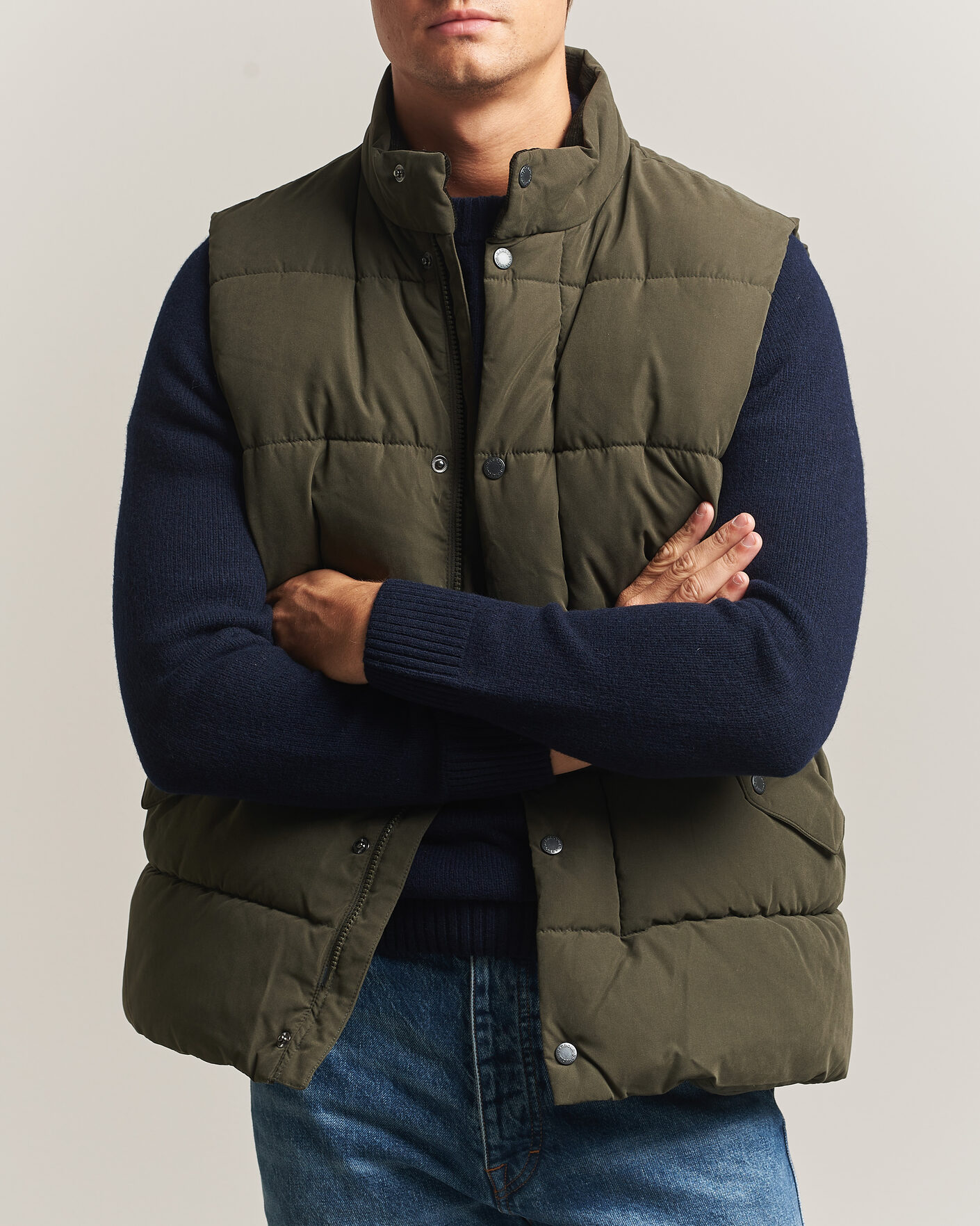 Herre | Vester | Barbour Lifestyle | Powell Puffer Gilet Dark Sage