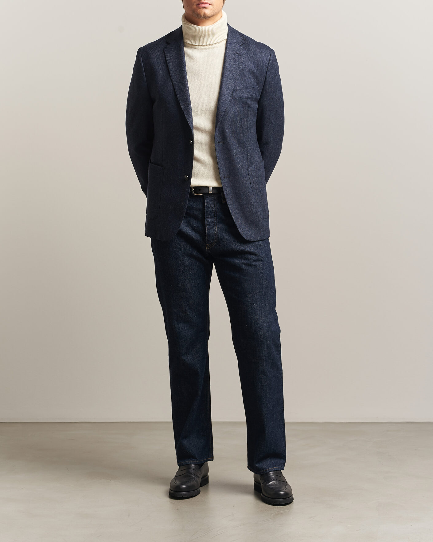 Herre | Dressjakker | Barbour Lifestyle | Fairford Herringbone Blazer Navy