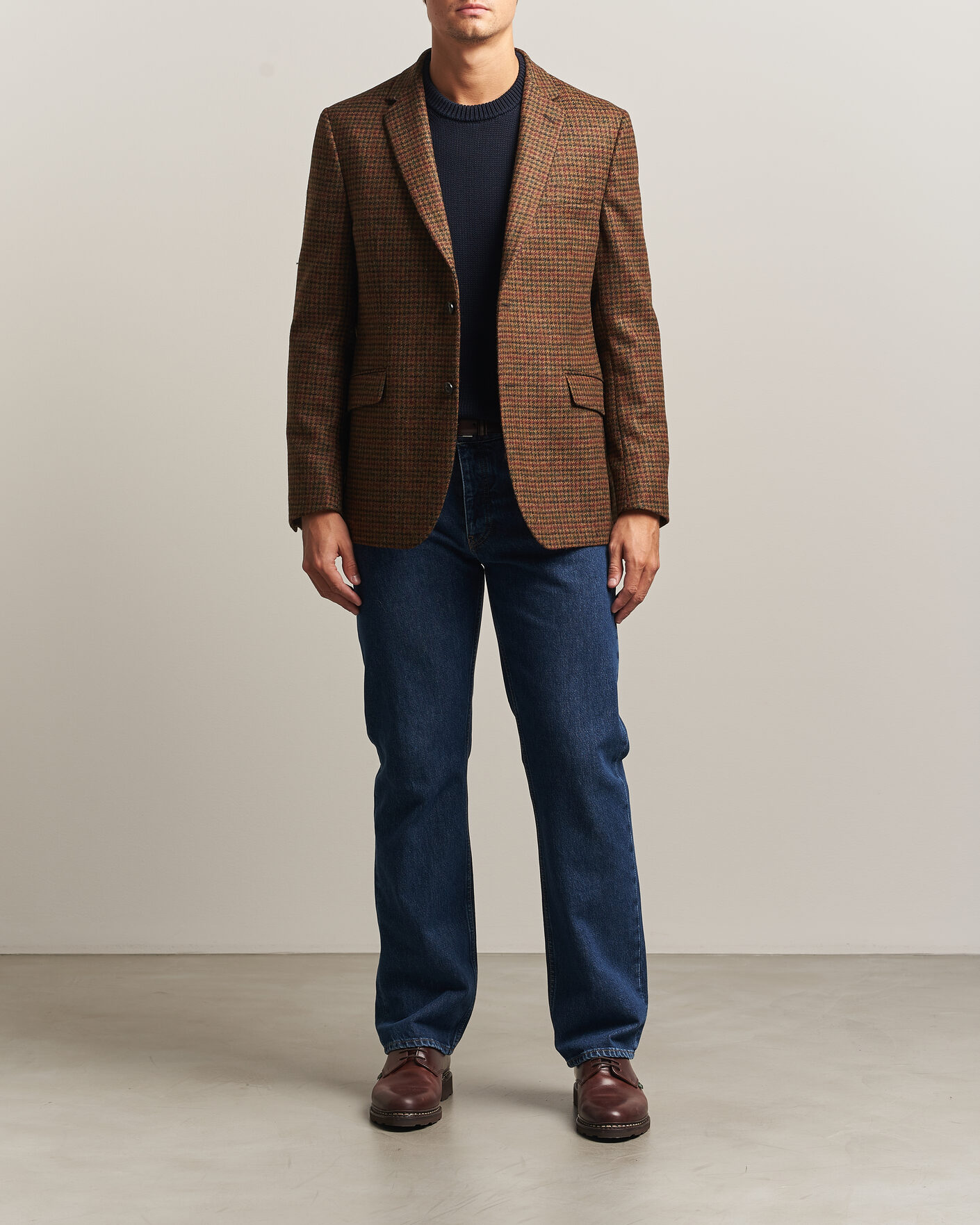 Herre | Dressjakker | Barbour Lifestyle | Tindle Moons Houndstooth Blazer Brown
