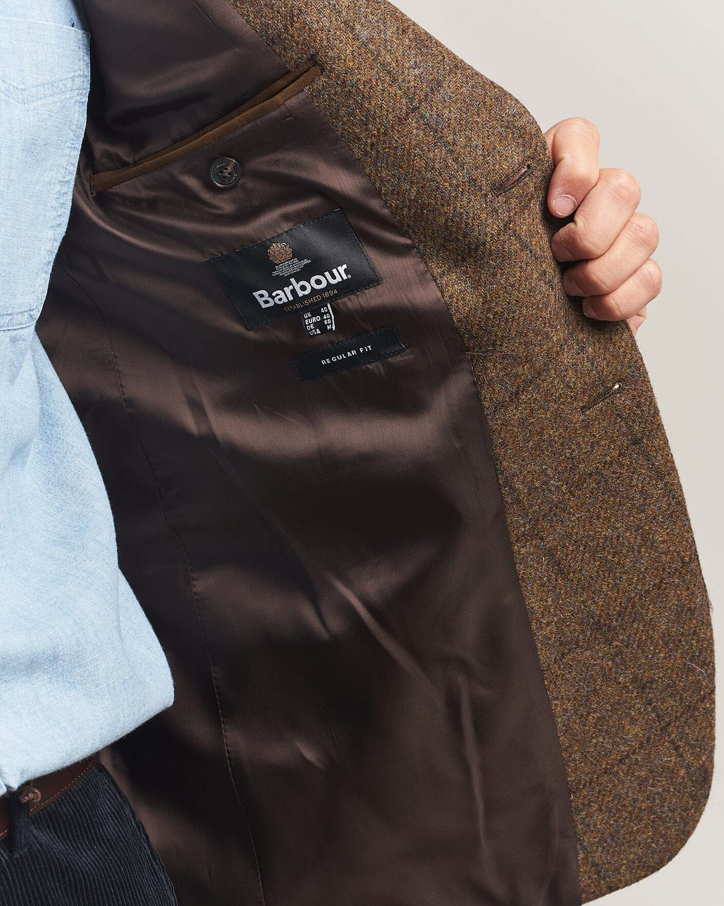 Herre | Dressjakker | Barbour Lifestyle | Gosforth Moons Checked Blazer Brown