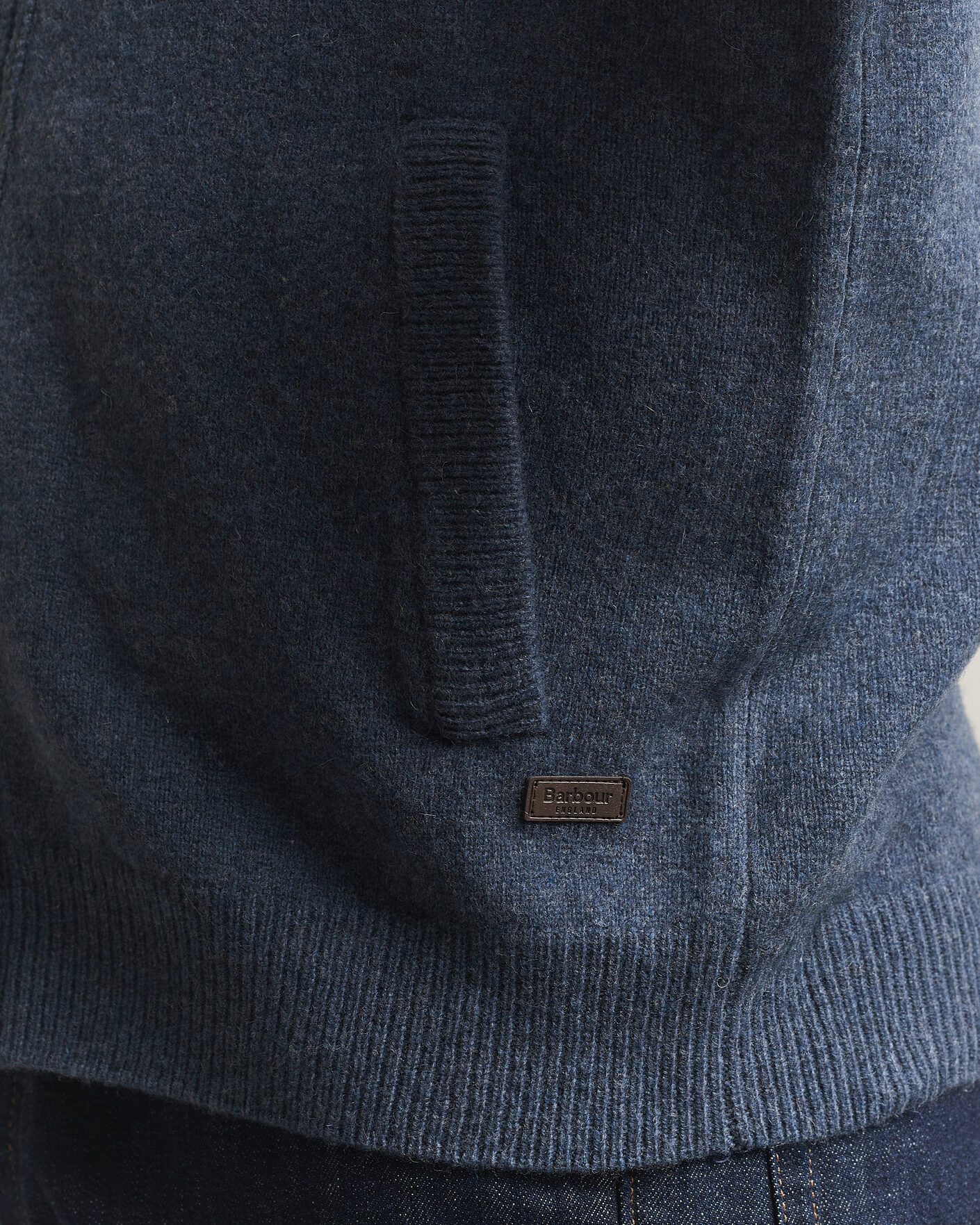 Herre | Gensere | Barbour Lifestyle | Essential Patch Zip Through Cardigan Dark Indigo