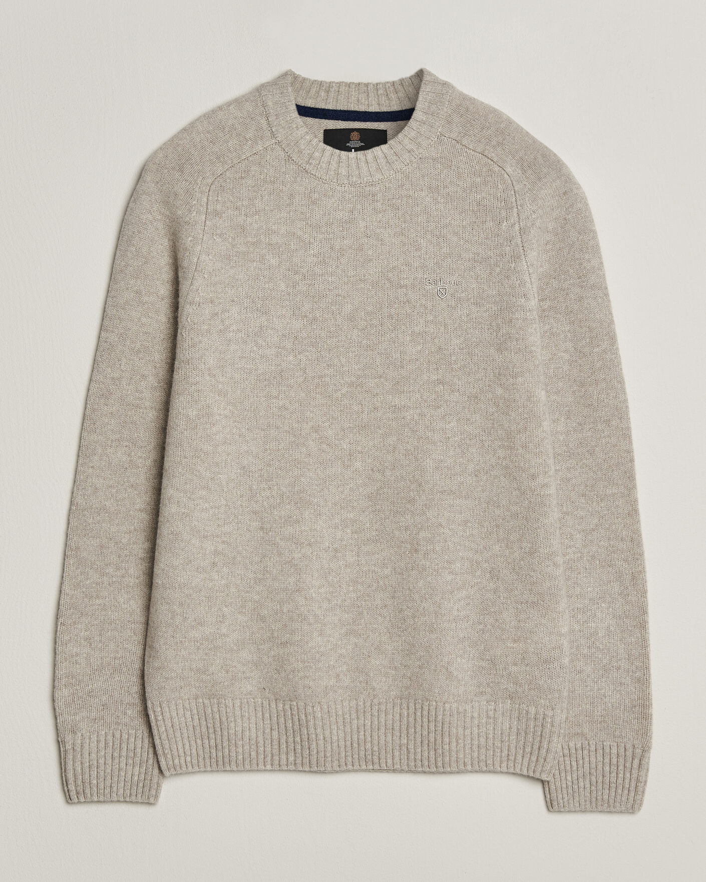 Herre | Gensere | Barbour Lifestyle | Newtown Lambswool Crewneck Light Grey Marl