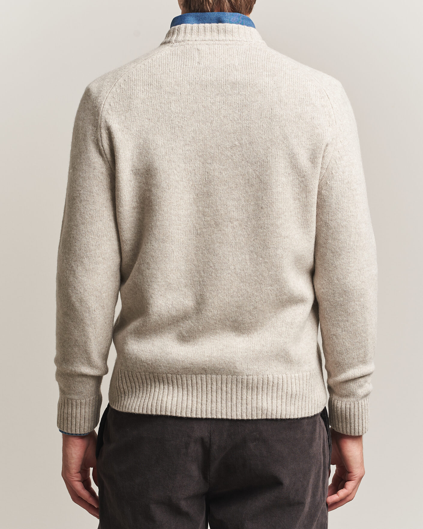 Herre | Gensere | Barbour Lifestyle | Newtown Lambswool Crewneck Light Grey Marl