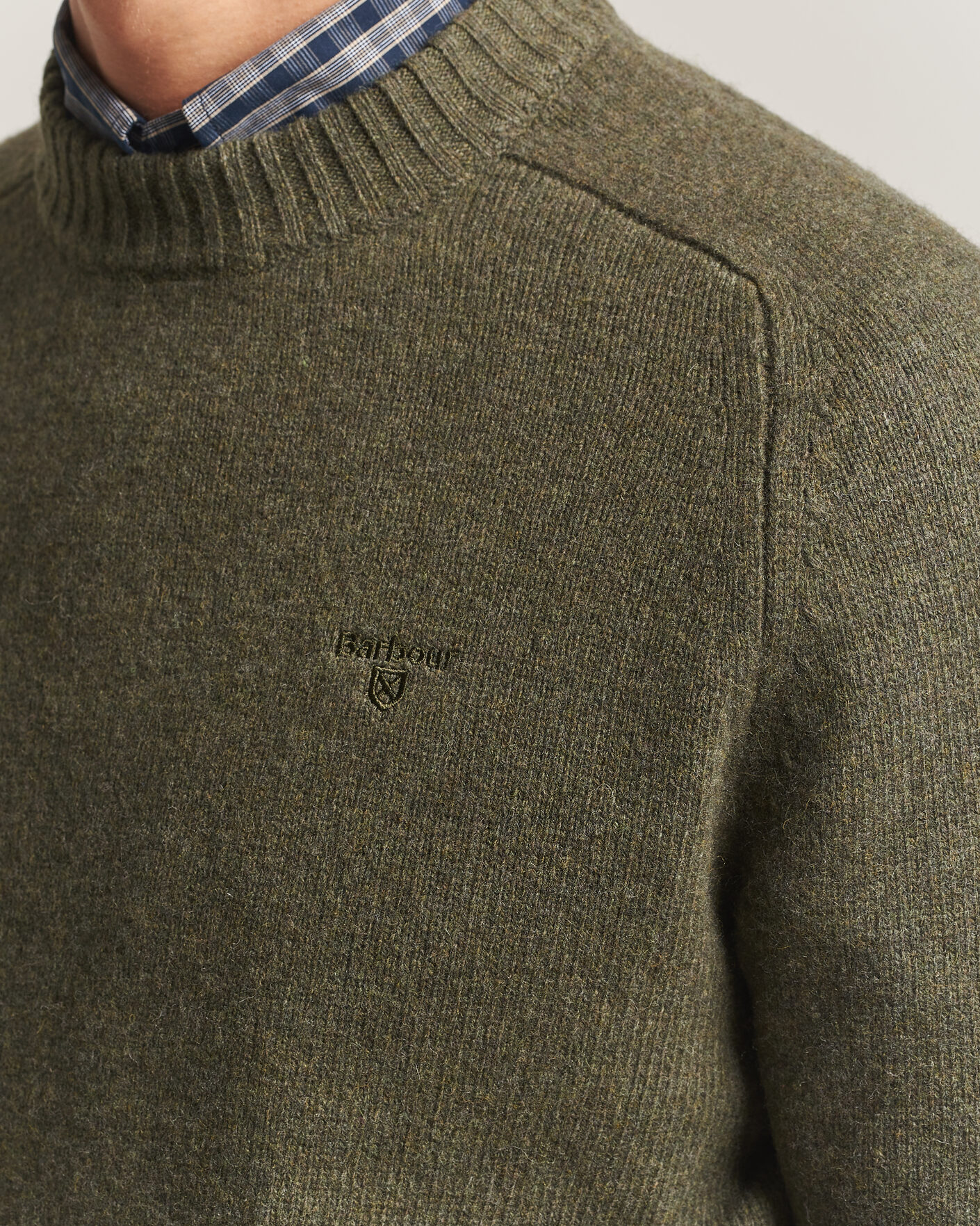 Herre | Gensere | Barbour Lifestyle | Newtown Lambswool Crewneck Olive