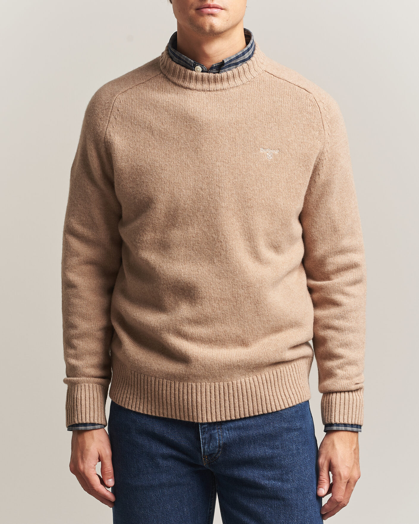Herre | Gensere | Barbour Lifestyle | Newtown Lambswool Crewneck Stone