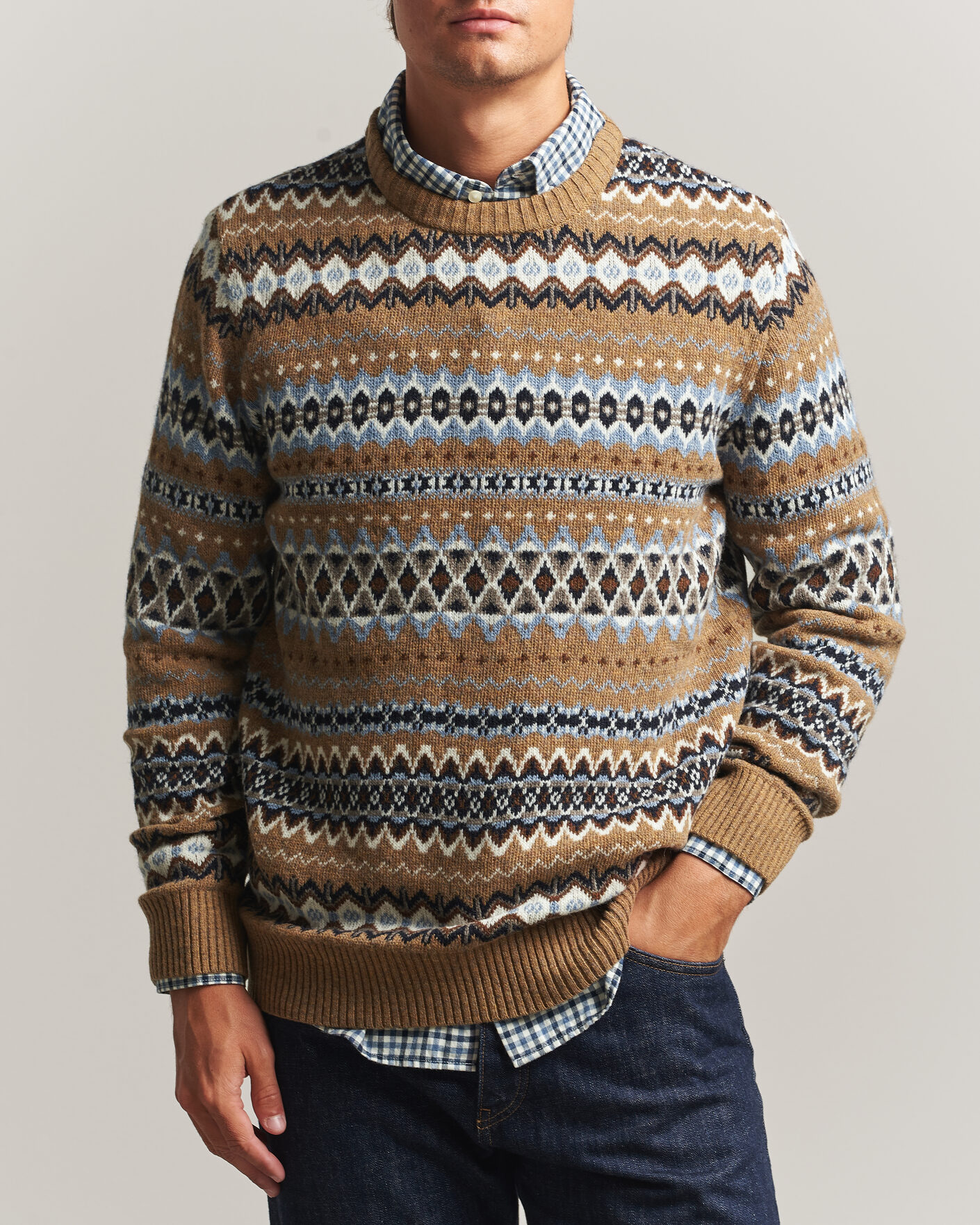Herre | Gensere | Barbour Lifestyle | Case Fairisle Crew Trench