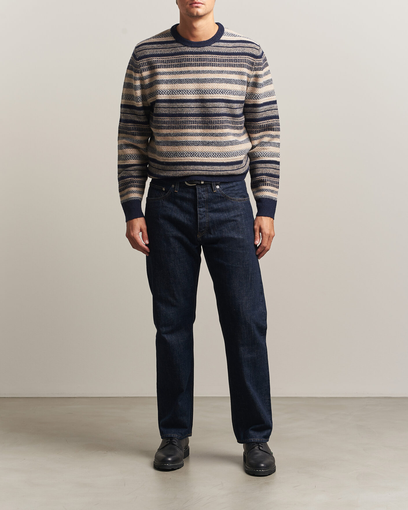 Herre | Gensere | Barbour Lifestyle | Histed Fairisle Crew Navy