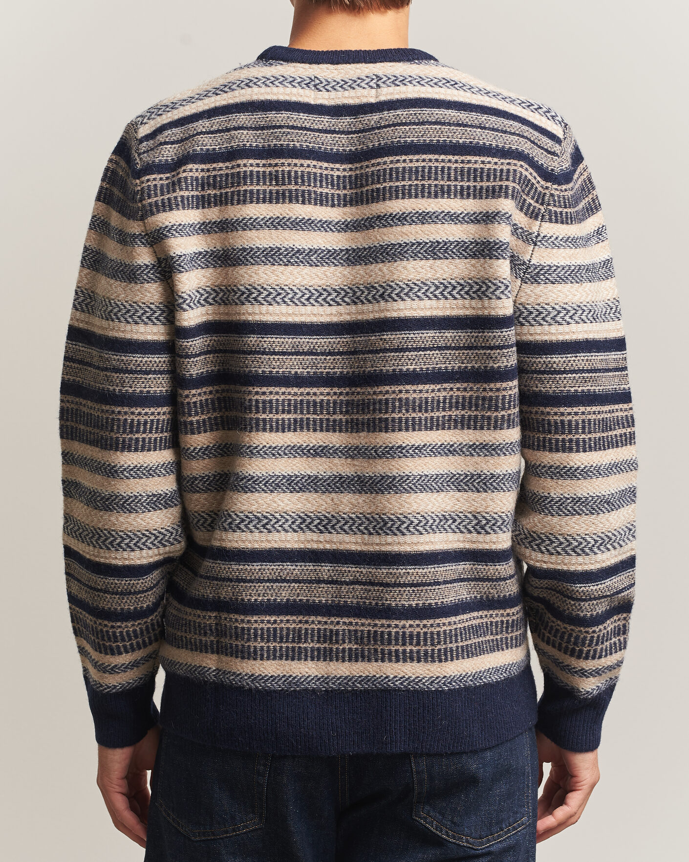 Herre | Gensere | Barbour Lifestyle | Histed Fairisle Crew Navy