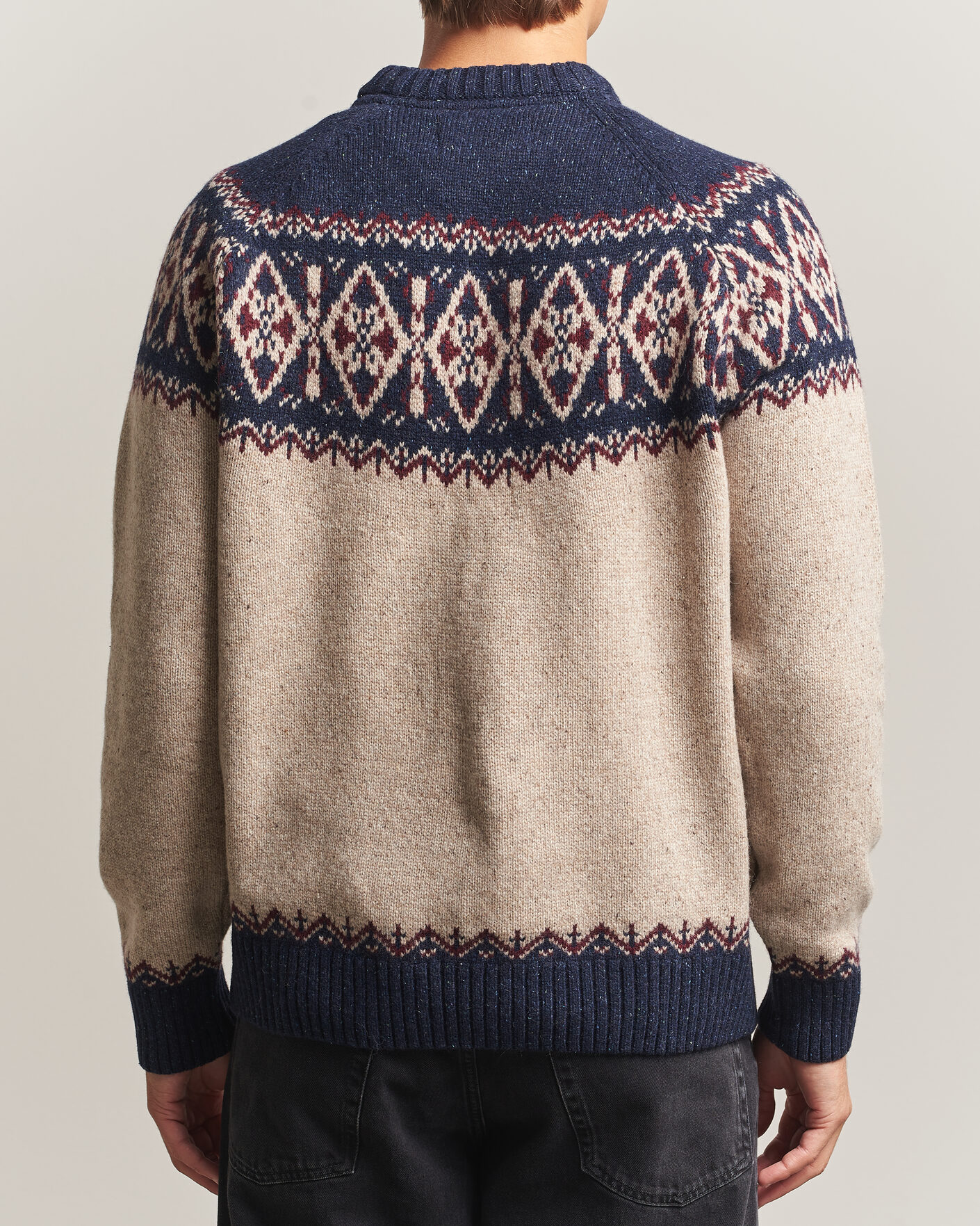 Herre | Gensere | Barbour Lifestyle | Tisbury Fairisle Crew Navy