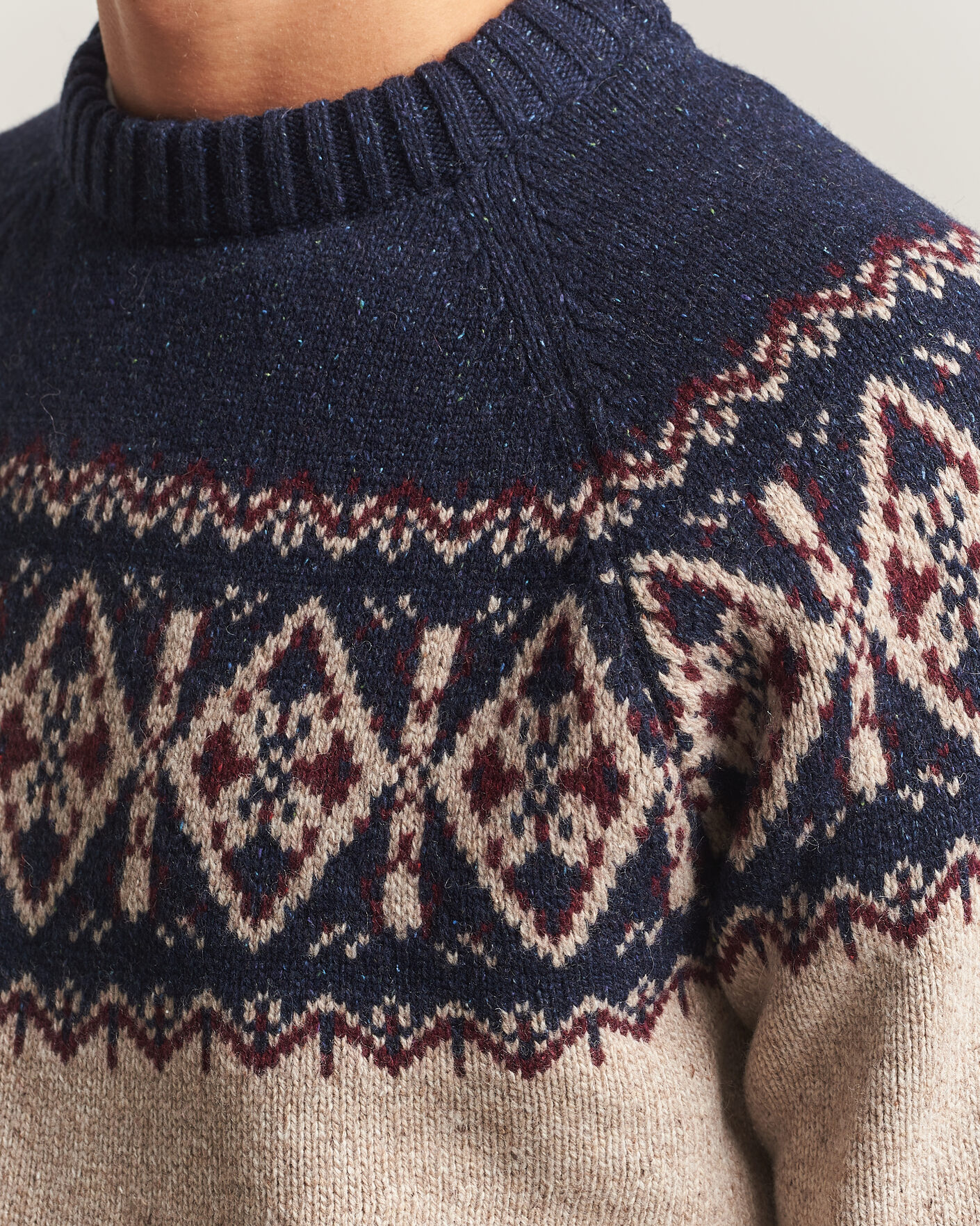 Herre | Gensere | Barbour Lifestyle | Tisbury Fairisle Crew Navy