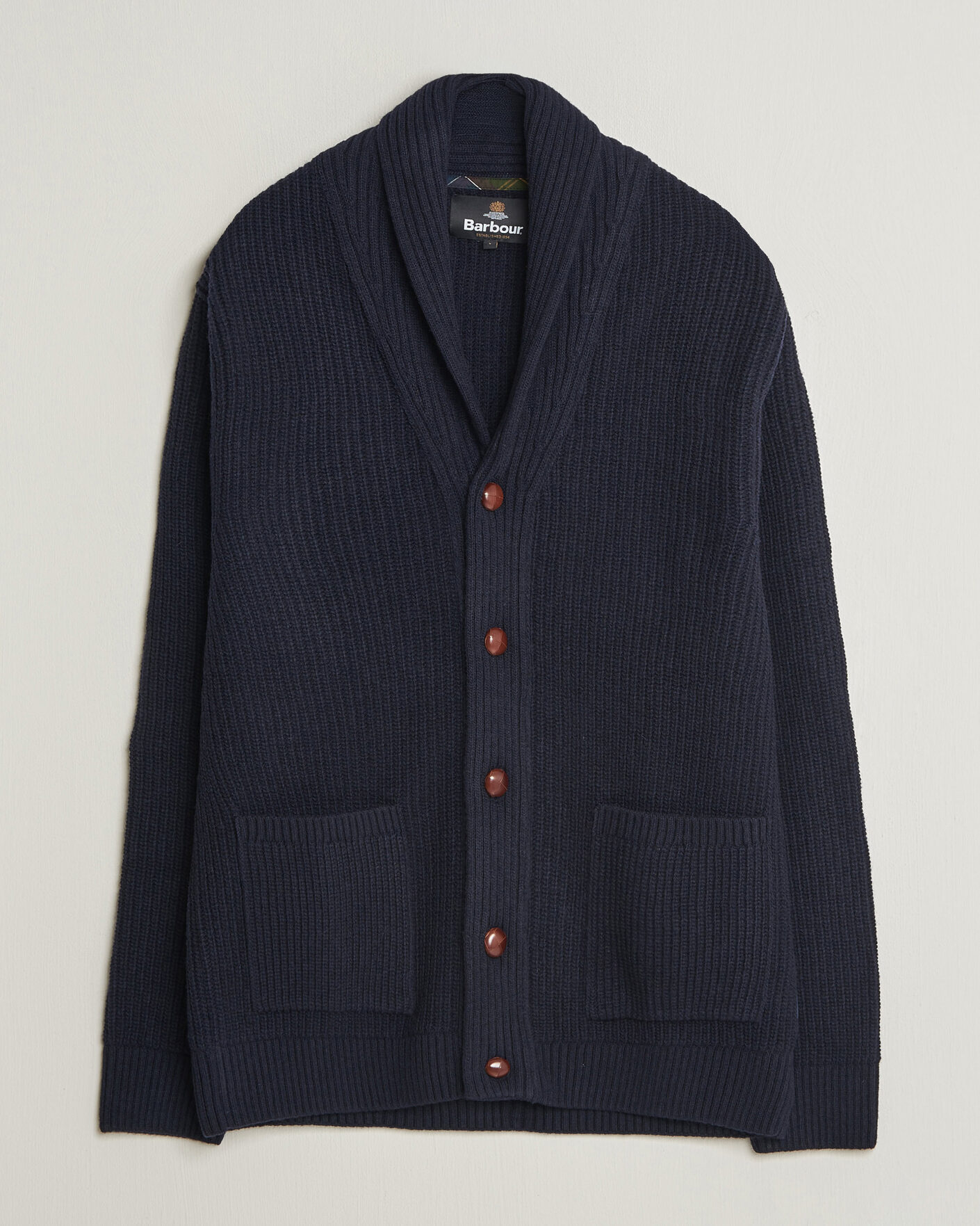 Herre | Gensere | Barbour Lifestyle | Hartland Knitted Shawl Cardigan Navy
