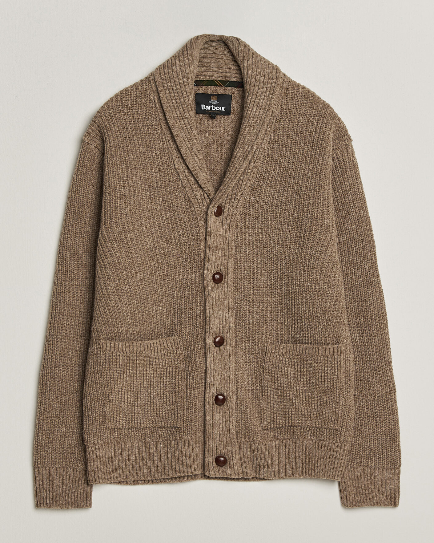 Herre | Gensere | Barbour Lifestyle | Hartland Knitted Shawl Cardigan Stone