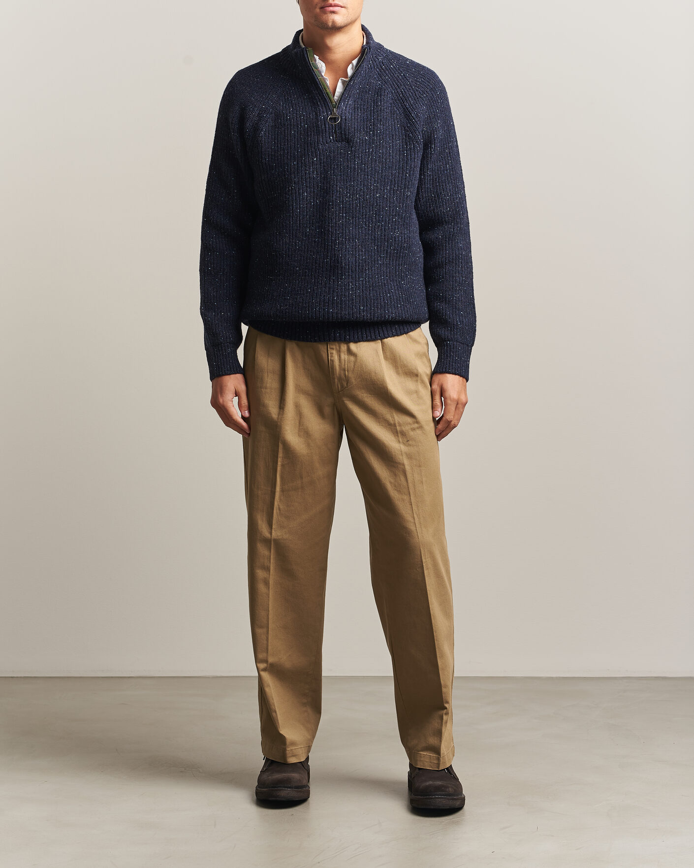 Herre | Gensere | Barbour Lifestyle | Essentials Donegal Half Zip Navy
