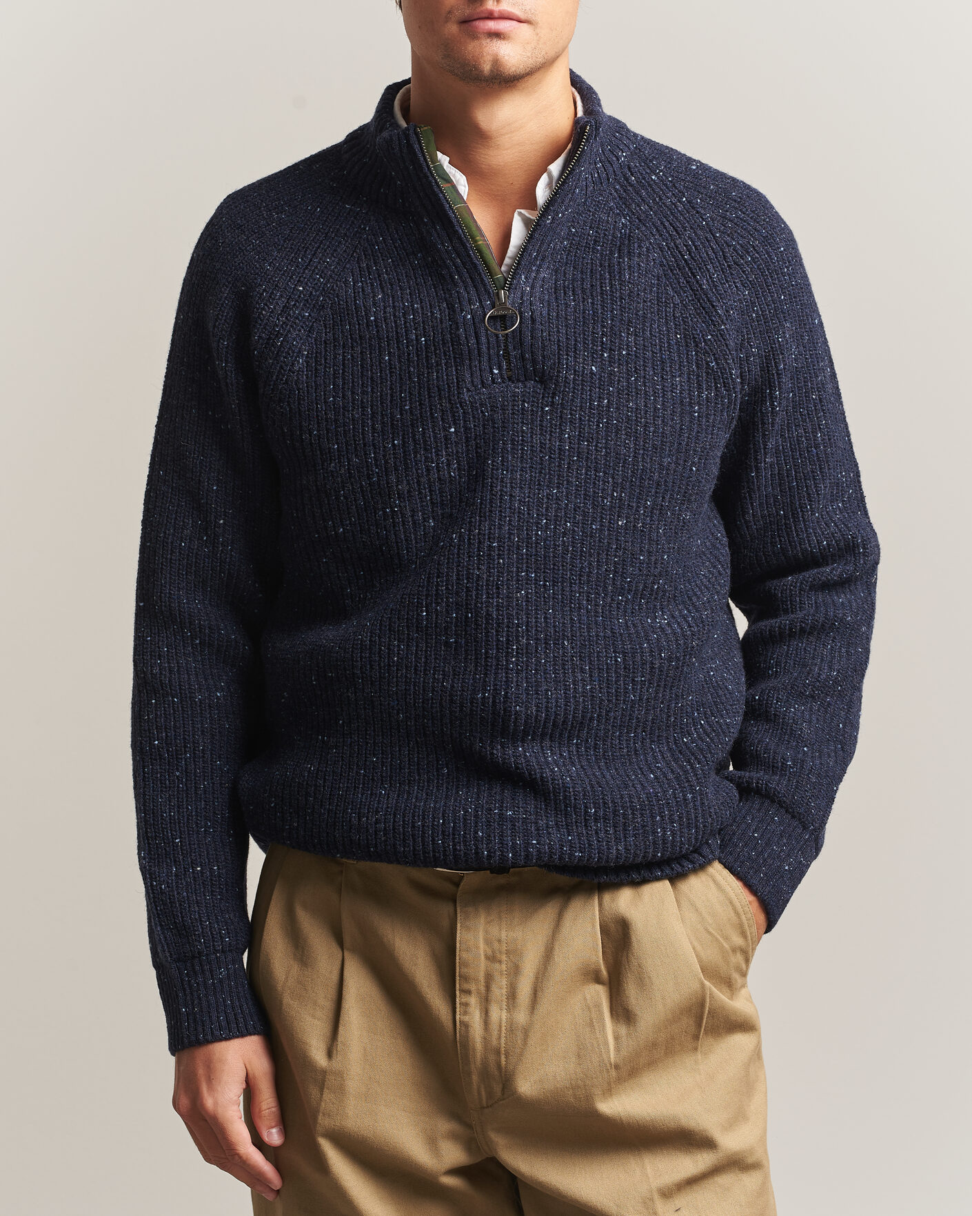 Herre | Gensere | Barbour Lifestyle | Essentials Donegal Half Zip Navy