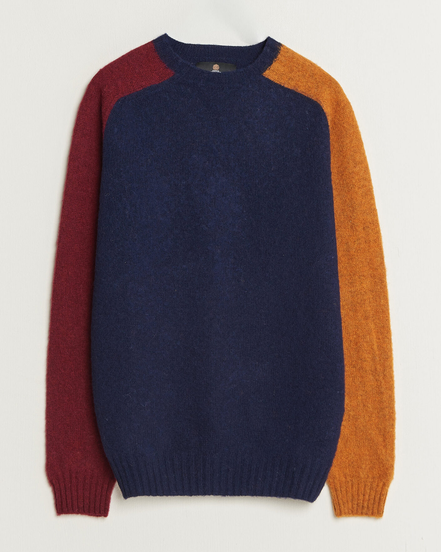 Herre | Gensere | Barbour Lifestyle | Scottish Made Block Colour Crew Navy