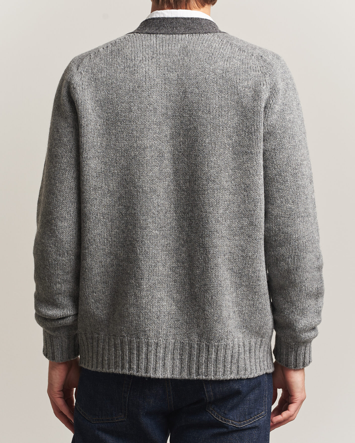 Herre | Gensere | Barbour Lifestyle | Scottish Made Knitted Cardigan Grey Marl
