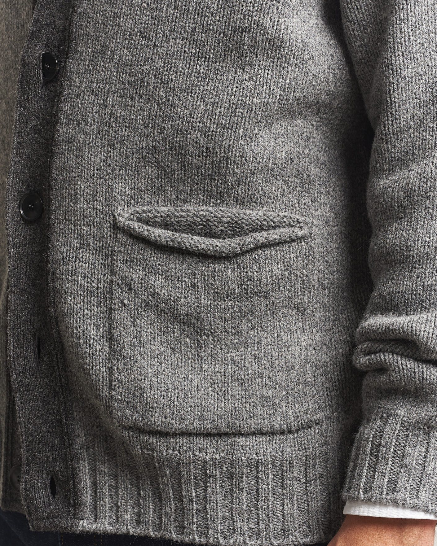 Herre | Gensere | Barbour Lifestyle | Scottish Made Knitted Cardigan Grey Marl