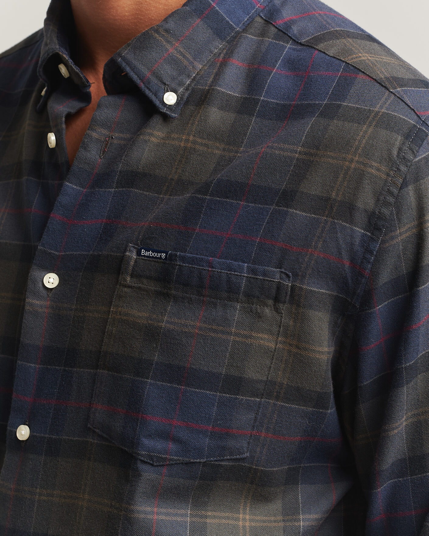Herre | Skjorter | Barbour Lifestyle | Flannel Check Shirt Shadow Classic
