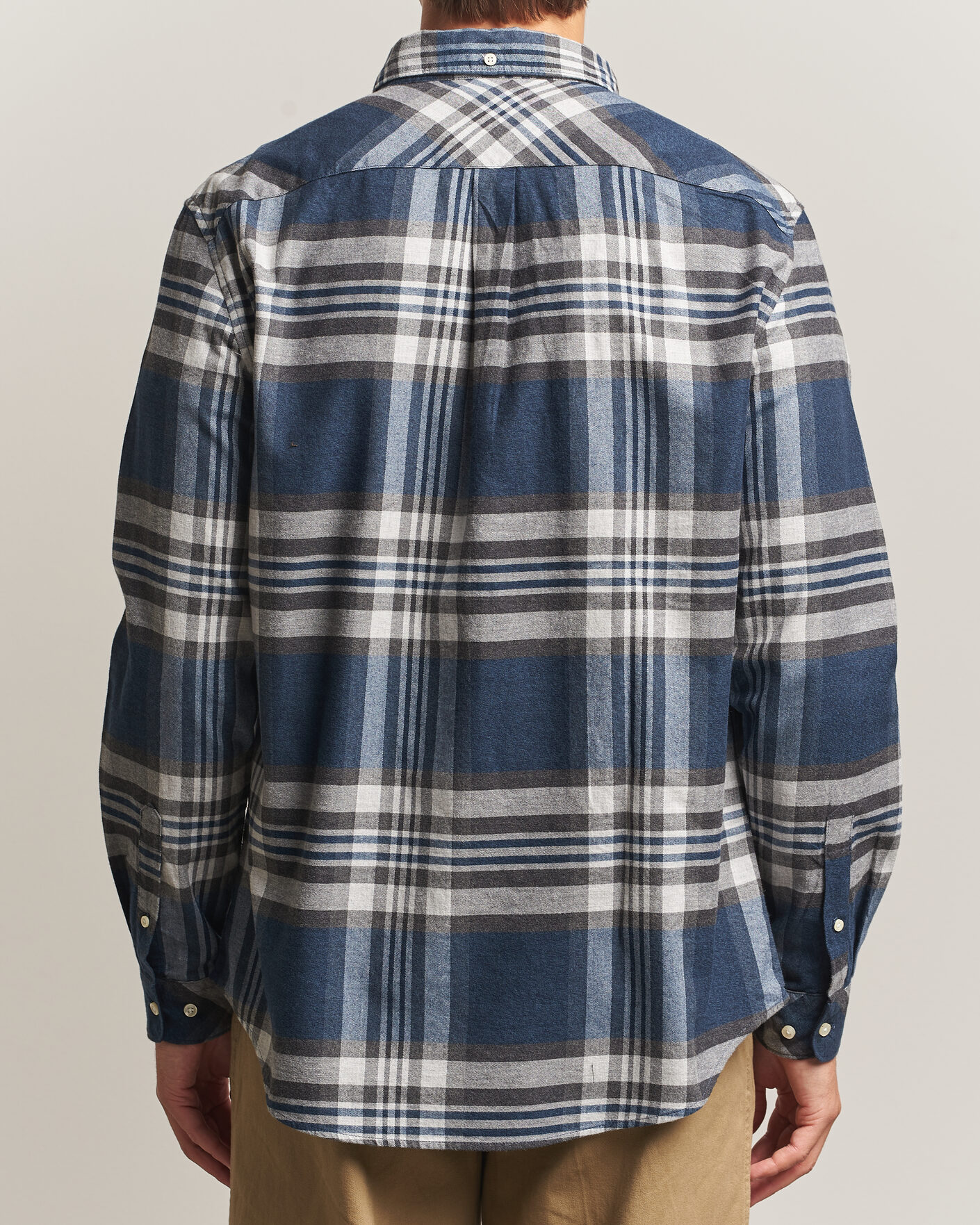 Herre | Skjorter | Barbour Lifestyle | Dove Dave Flannel Check Shirt Grey Marl