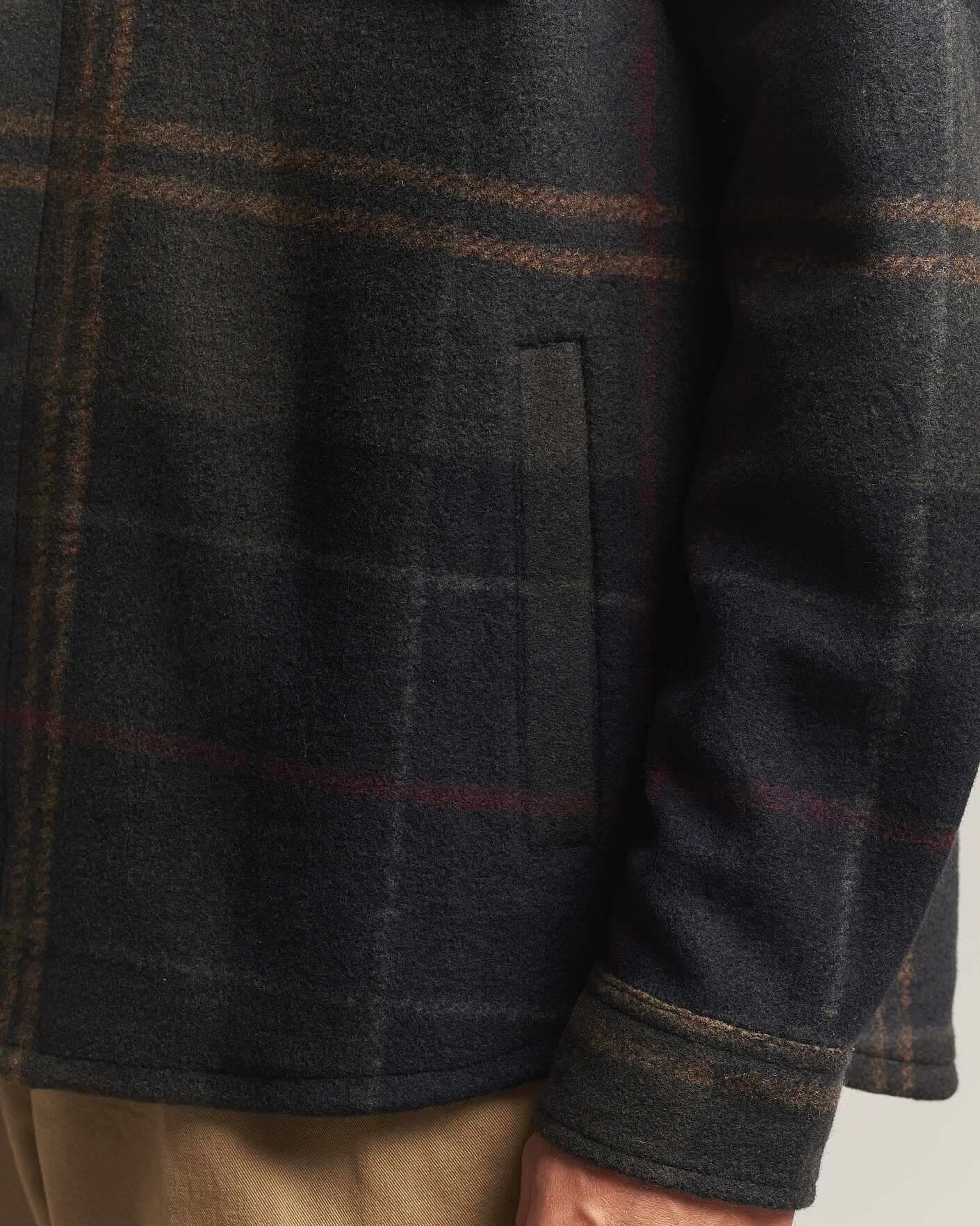 Herre | Skjorter | Barbour Lifestyle | Woodlane Brushed Check Overshirt Shadow Classic