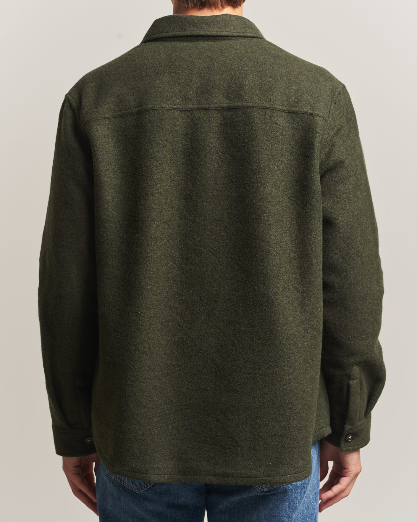 Herre | Skjorter | Barbour Lifestyle | Marltown Tailored Wool Blend Overshirt Sage