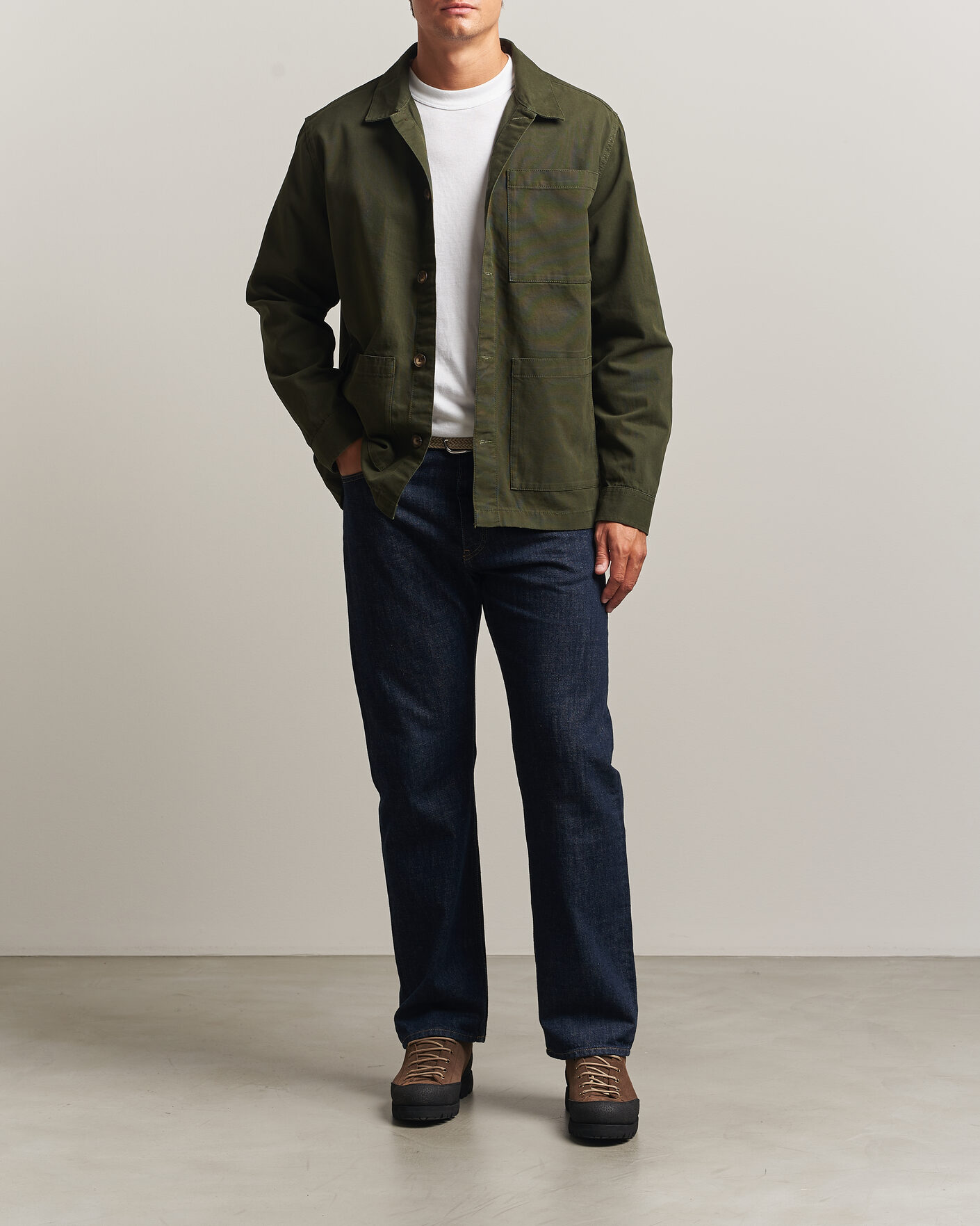 Herre | Skjorter | Barbour Lifestyle | Tartan trimed Washed Overshirt Sage