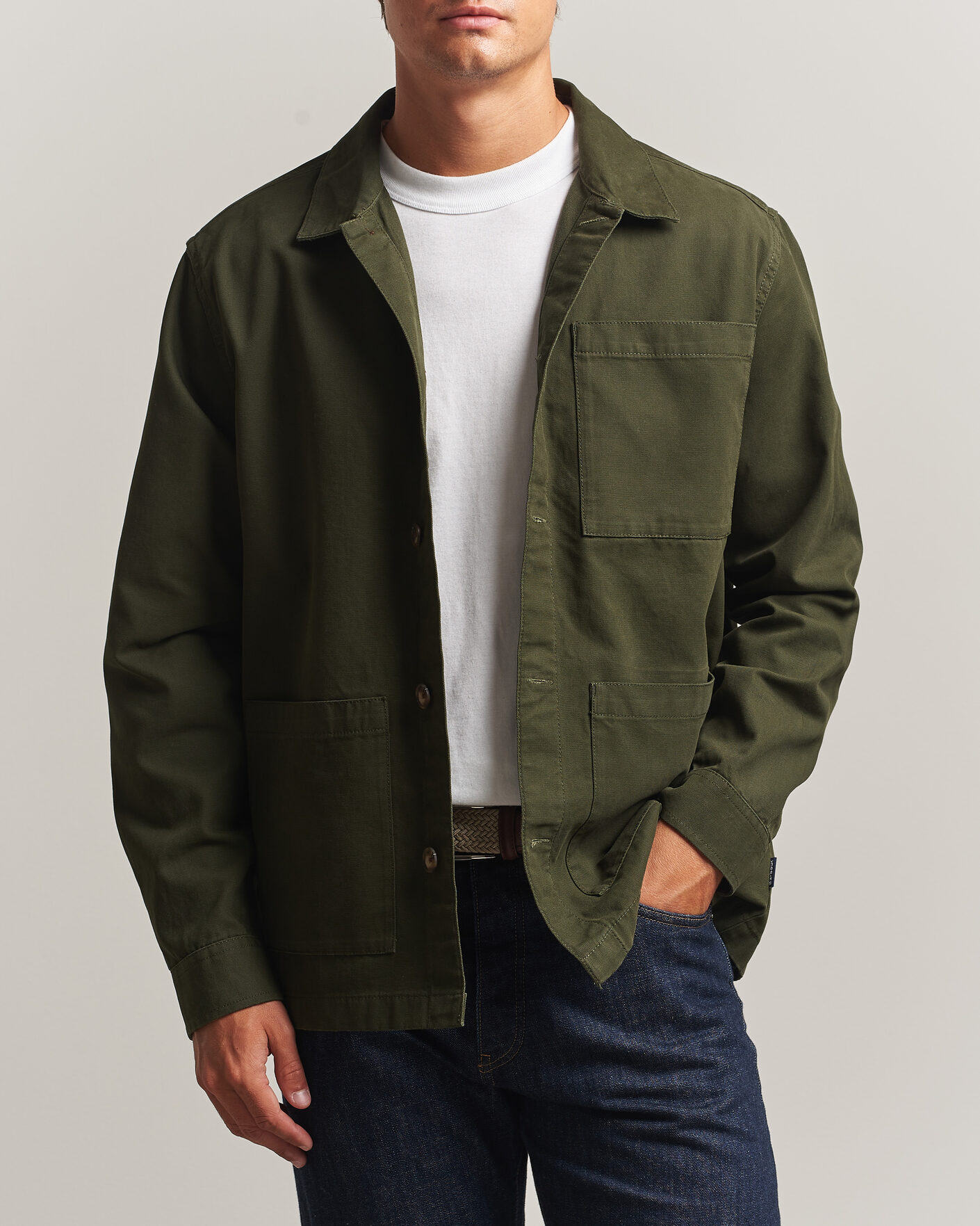 Herre | Skjorter | Barbour Lifestyle | Tartan trimed Washed Overshirt Sage