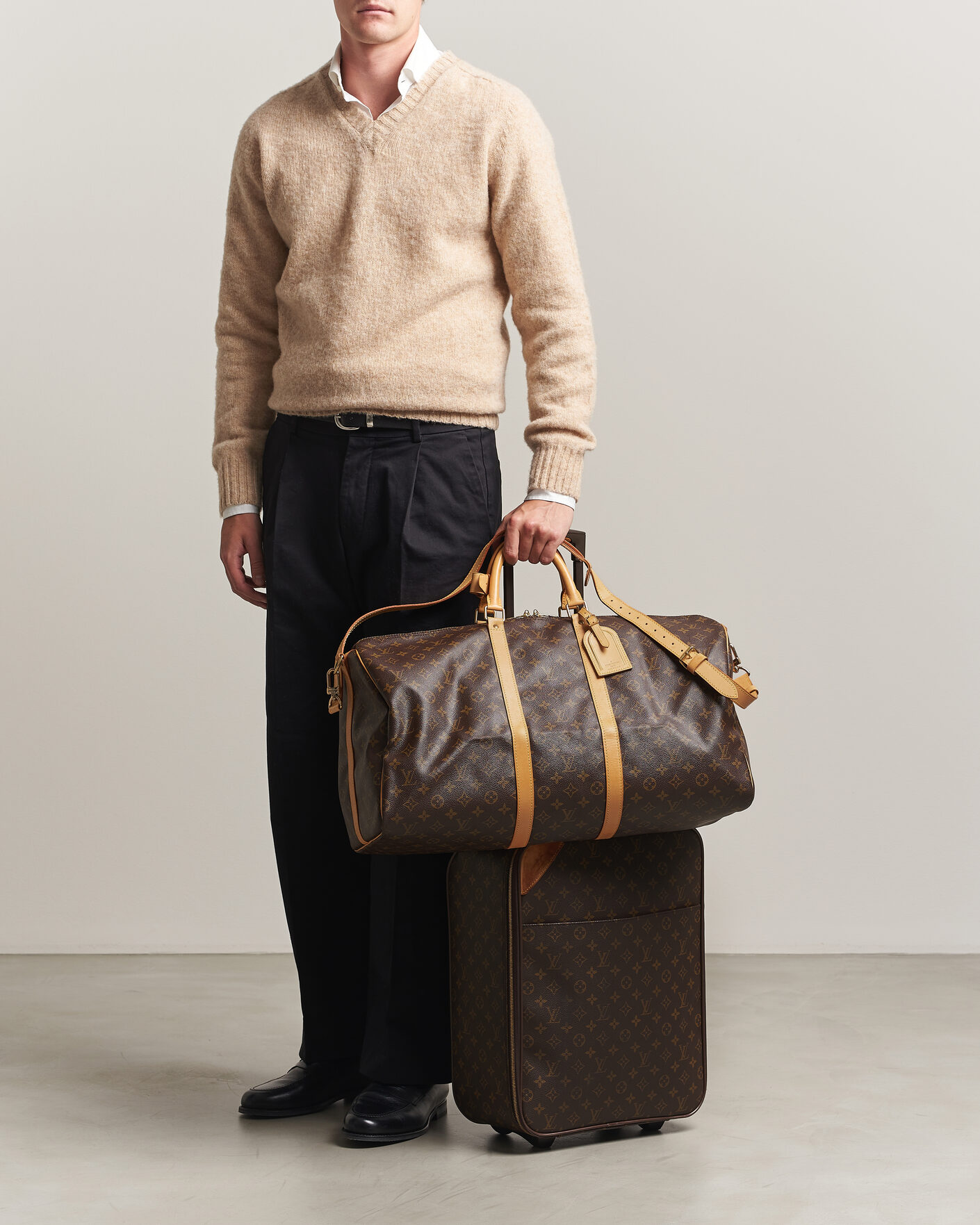 Herre | Pre-Owned & Vintage Bags | Louis Vuitton Pre-Owned | Keepall Bandouliére 55 Monogram