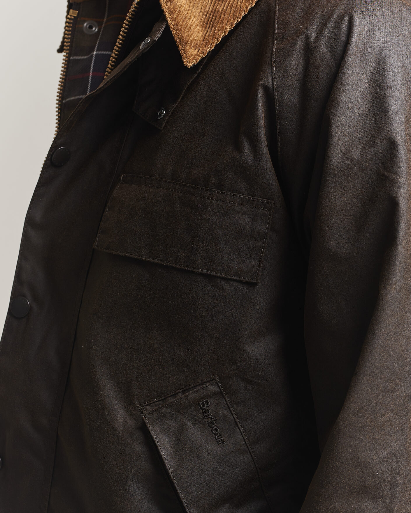 Herre | Jakker | Barbour Heritage | Four Pocket Transport Wax Jacket Dark Brown