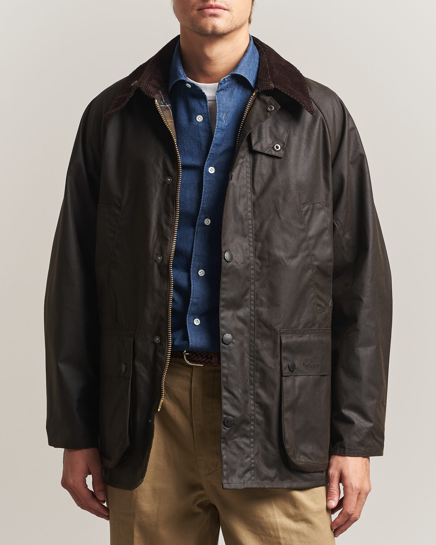 Herre | Jakker | Barbour Heritage | Oversize Bedale Wax Jacket Dark Brown