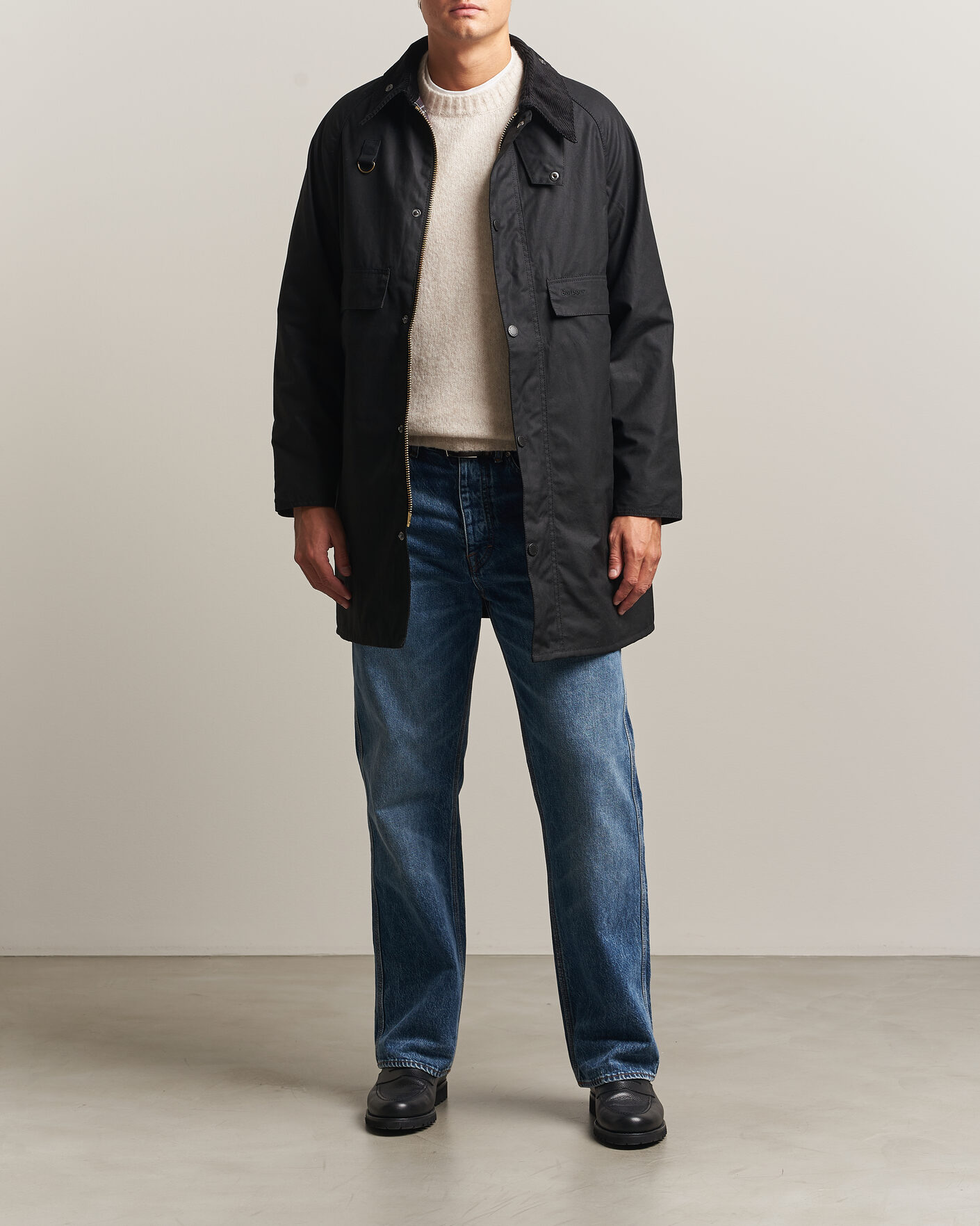 Herre | Jakker | Barbour Heritage | Long Spey Wax Jacket Black