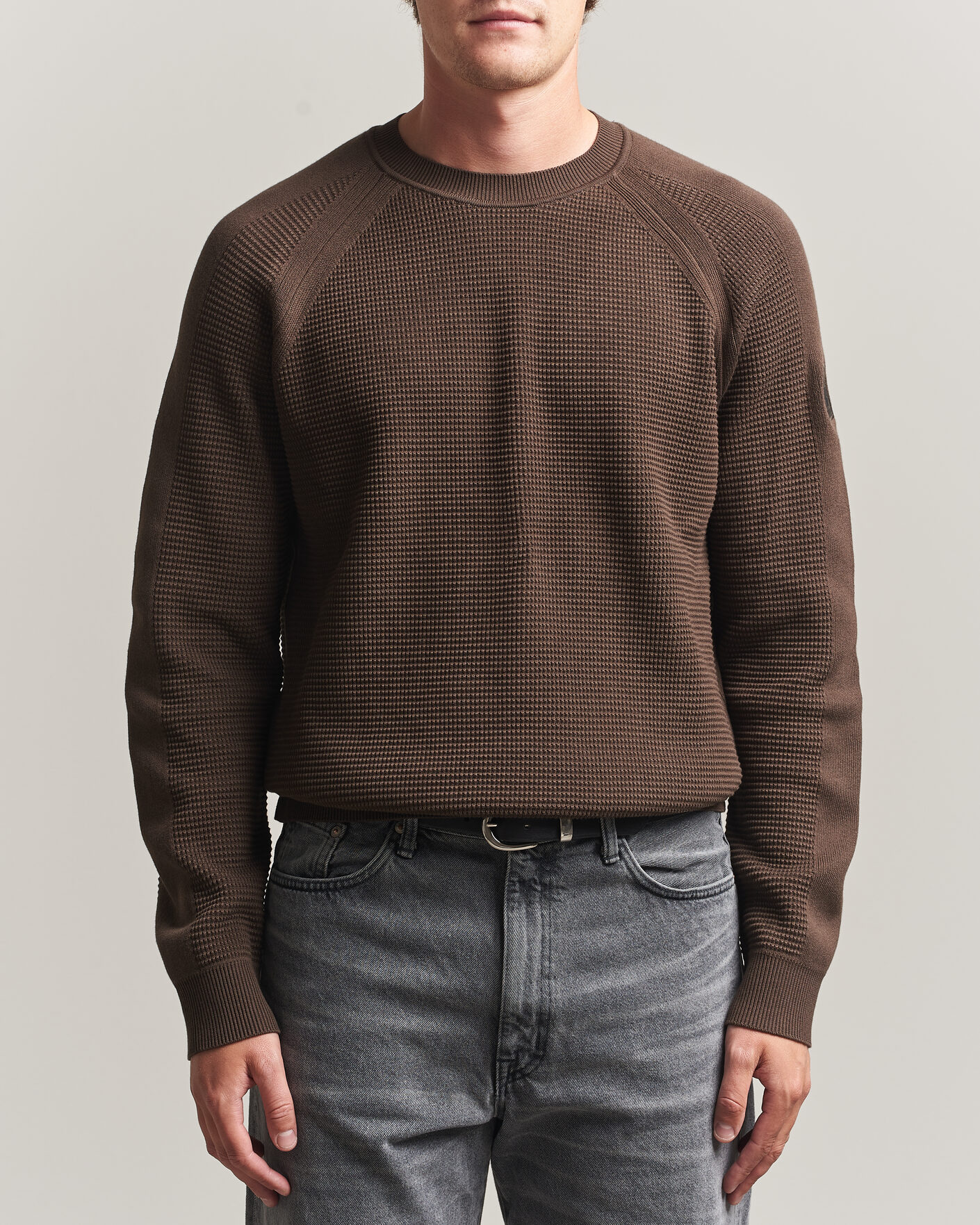 Herre | Gensere | Belstaff | Bradwell Cotton Knitted Crew Neck Army Olive