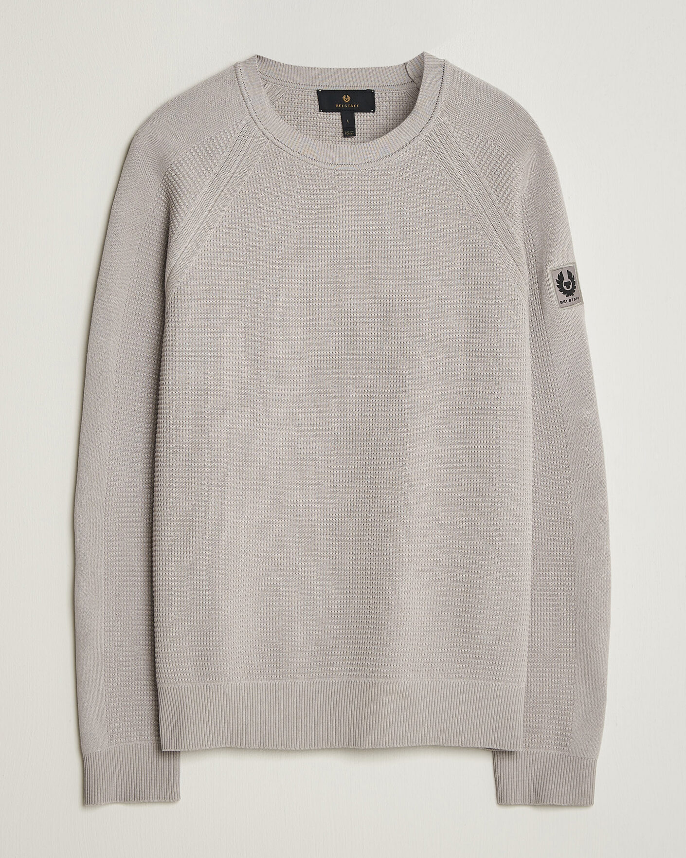 Herre | Gensere | Belstaff | Bradwell Cotton Knitted Crew Neck Concrete