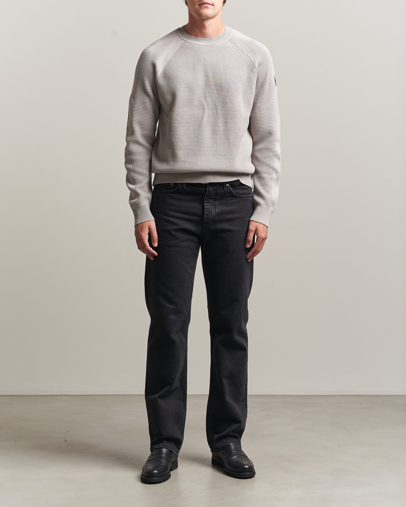 Herre | Gensere | Belstaff | Bradwell Cotton Knitted Crew Neck Concrete
