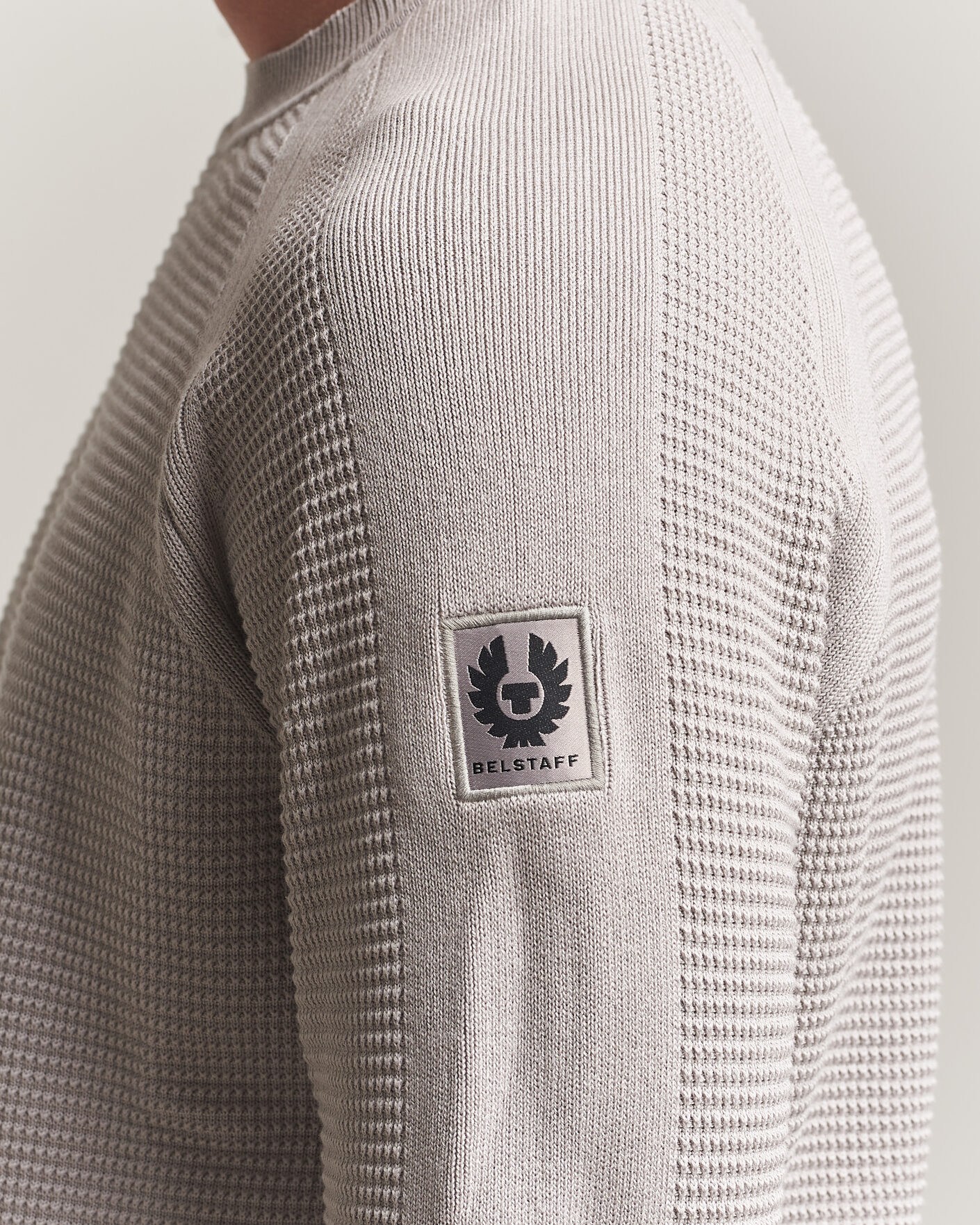 Herre | Gensere | Belstaff | Bradwell Cotton Knitted Crew Neck Concrete