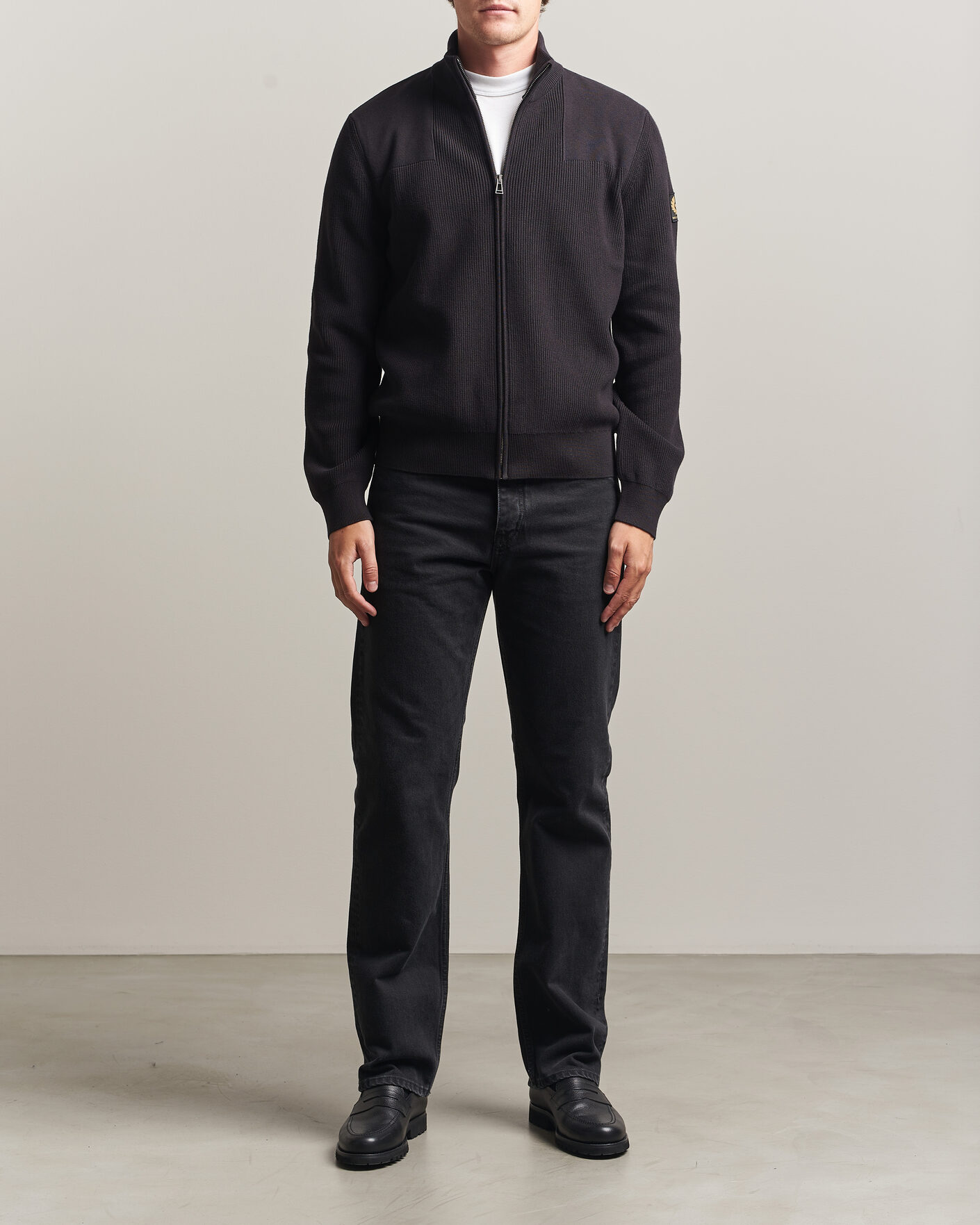 Herre | Gensere | Belstaff | Commander Knitted Full Zip Black