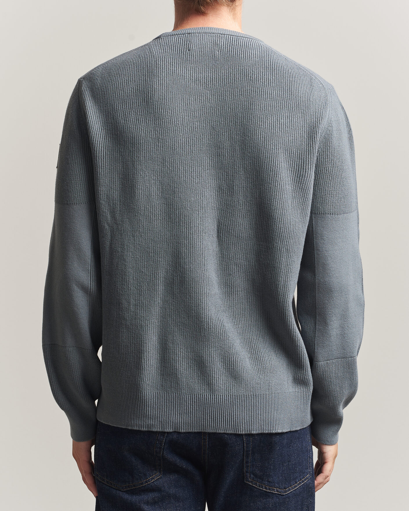 Herre | Gensere | Belstaff | Commander Knitted Crew Neck Atlantic Grey
