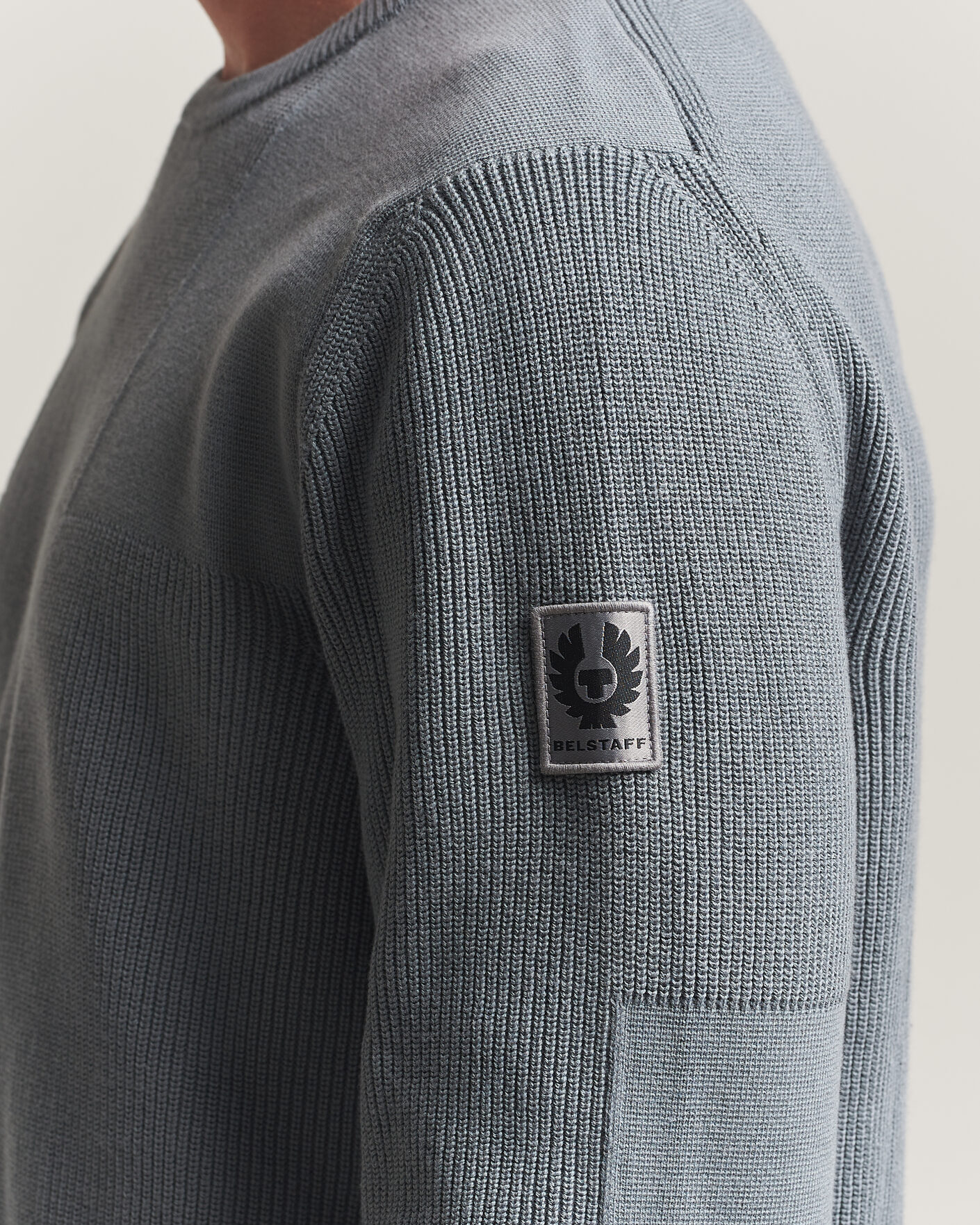 Herre | Gensere | Belstaff | Commander Knitted Crew Neck Atlantic Grey