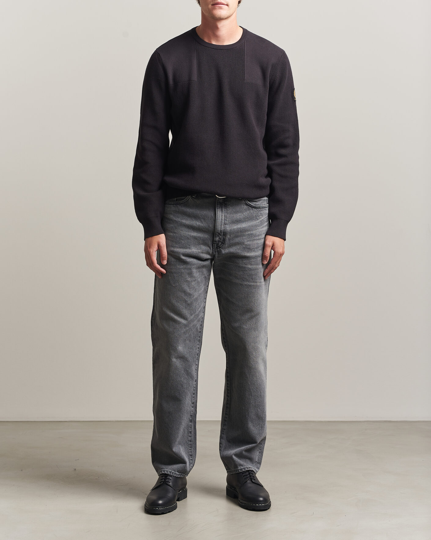 Herre | Gensere | Belstaff | Commander Knitted Crew Neck Black