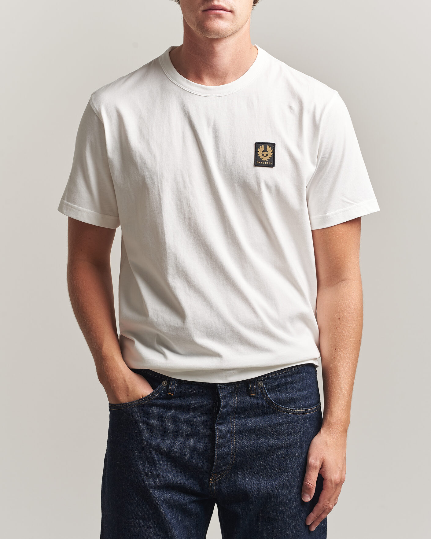 Herre | T-Shirts | Belstaff | Signature Crew Neck T-Shirt White