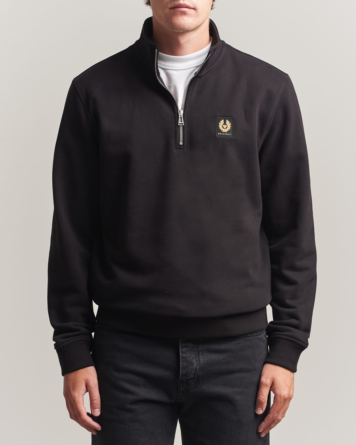 Herre | Gensere | Belstaff | Signature Half Zip Sweatshirt Black