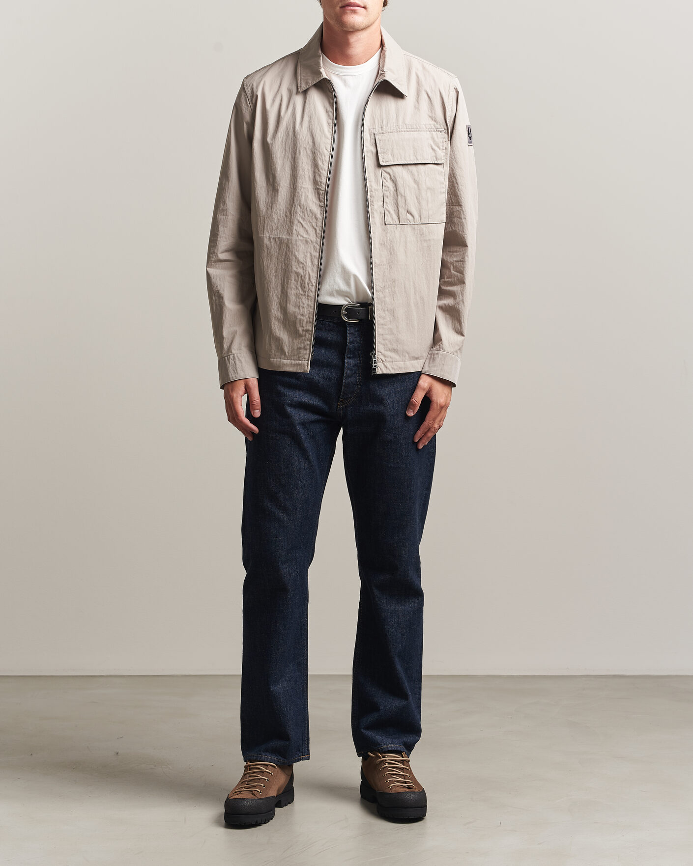 Herre | Skjorter | Belstaff | Cargo Overshirt Concrete