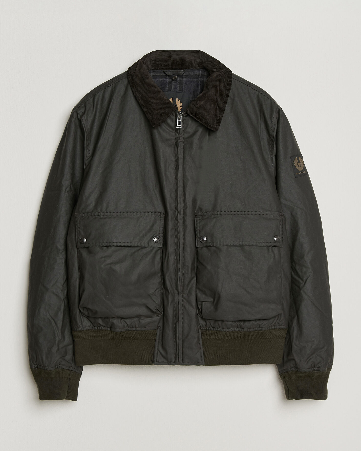 Herre | Jakker | Belstaff | Mount Wax Bomber Jacket Faded Olive