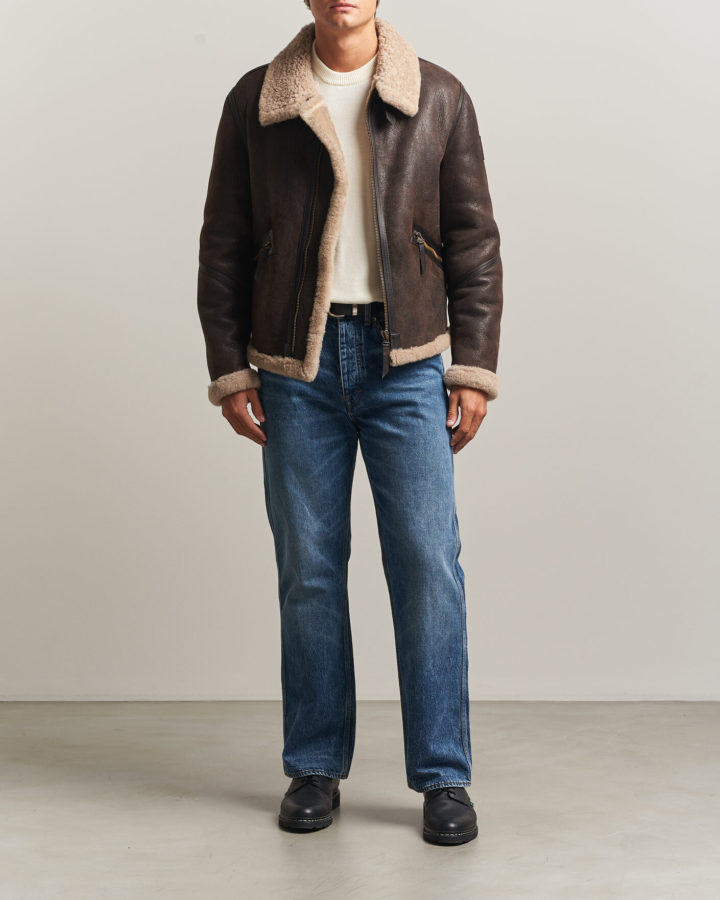 Herre | Jakker | Belstaff | Winterbrook Shearling Jacket Dark Brown