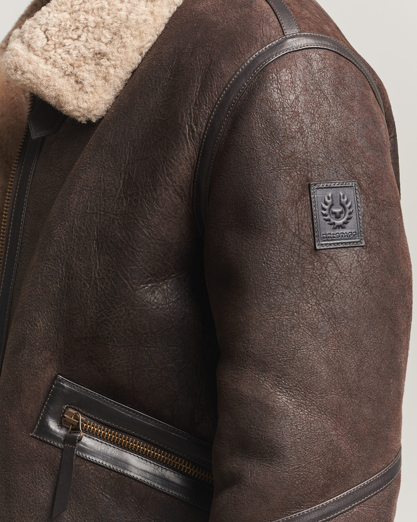 Herre | Jakker | Belstaff | Winterbrook Shearling Jacket Dark Brown